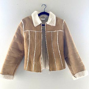 Faux Tan Leather Jacket